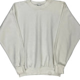 90S Blank Made In USA Pro Select Sweatshirt - Large White Cotton Blend