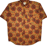 Banana Republic Hawaiian Shirt - Large Orange Cotton