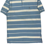 Tommy Hilfiger Striped Polo Shirt - Large Blue Cotton