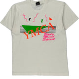 Ymca Screen Stars Graphic T-Shirt - Large White Cotton Blend