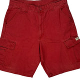Wrangler Cargo Shorts - 33W 9L Red Cotton