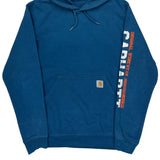 Original Workwear Carhartt Graphic Hoodie - Small Blue Cotton