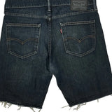 Levis Denim Shorts - 32W 11L Dark Wash Cotton