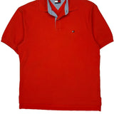 Tommy Hilfiger Polo Shirt - XL Red Cotton