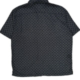 Nat Nast Short Sleeve Shirt - Large Black Cotton