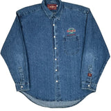 Hard Rock Cafe Denim Shirt - Large Blue Cotton