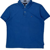 Tommy Hilfiger Polo Shirt - Large Blue Cotton