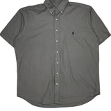 Polo By Ralph Lauren Short Sleeve Shirt - XL Grey Cotton