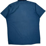 Dickies Short Sleeve Shirt - Large Blue Cotton
