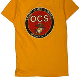 United States Marines Ocs Quantico, Va Anvil Graphic T-Shirt - Medium Yellow Cotton Blend