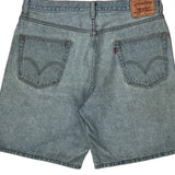 Levis Denim Shorts - 34W 10L Light Wash Cotton