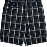 Hurley Checked Chino Shorts - 36W 10L Black Cotton