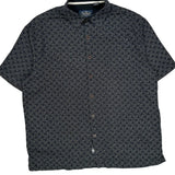 Nat Nast Short Sleeve Shirt - Large Black Cotton