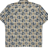 Campia Hawaiian Shirt - Large Beige Cotton