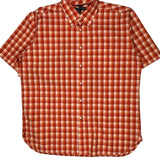 Tommy Hilfiger Checked Short Sleeve Shirt - XL Orange Cotton