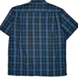 Columbia Checked Short Sleeve Shirt - Large Blue Cotton