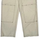 Unbranded Double Knee Carpenter Trousers - 27W UK 8 Cream Cotton
