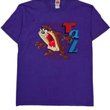 Looney Tunes Cartoon T-Shirt - Large Purple Cotton