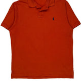 Polo By Ralph Lauren Slim Fit Polo Shirt - Large Orange Cotton