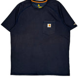 Carhartt T-Shirt - Large Navy Cotton