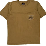 Harley Davidson Graphic T-Shirt - Large Brown Cotton