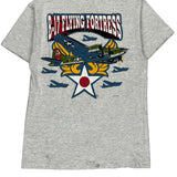 B-17 Flying Fortress Fruit Of The Loom Single Stitch T-Shirt - Medium Grey Cotton