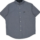 Chaps Ralph Lauren Checked Short Sleeve Shirt - XL Blue Cotton Blend