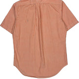 Ralph Lauren Striped Short Sleeve Shirt - Small Orange Cotton