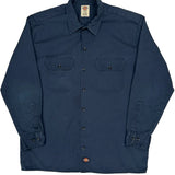 Dickies Shirt - Large Blue Cotton