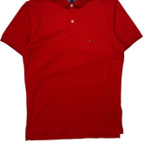 Tommy Hilfiger Polo Shirt - Small Red Cotton