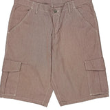 Levis Striped Cargo Shorts - 36W 12L Red Cotton