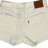 Levis Denim Shorts - 30W UK 10 White Cotton