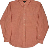 Ralph Lauren Checked Shirt - Large Orange Cotton