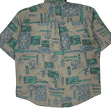 Bugle Boy Short Sleeve Shirt - 2XL Blue Ramie