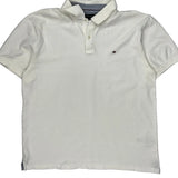 Tommy Hilfiger Polo Shirt - XL White Cotton