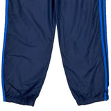 Adidas Track Pants - Small Blue Polyester