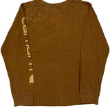 Age 8-10 Carhartt Graphic Long Sleeve T-Shirt - Small Brown Cotton