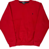 Vintage Polo By Ralph Lauren Sweatshirt - Small Red Cotton Blend