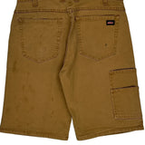 Dickies Carpenter Shorts - 32W 11L Brown Cotton Blend