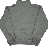 Vintage Spellout Tommy Hilfiger 1/4 Zip - XL Grey Cotton Blend
