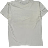 Oneita Single Stitch T-Shirt - XL White Cotton Blend