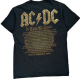 Rock Or Bust 2015 Ac/Dc Band T-Shirt - Medium Black Cotton