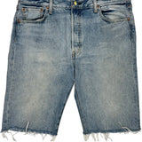 501 Levis Denim Shorts - 36W 12L Light Wash Cotton