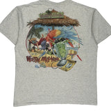 Margaritaville Caribbean Surf Single Stitch T-Shirt - XL Grey Cotton