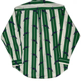 Tommy Hilfiger Striped Patterned Shirt - Small Green Cotton