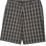 Dickies Checked Shorts - 34W 11L Grey Cotton