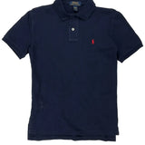 Age 8-9 Polo By Ralph Lauren Polo Shirt - Medium Navy Cotton