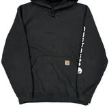 Carhartt Spellout Hoodie - Large Black Cotton