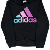Age 7-8 Adidas Slim Fit Hoodie - Small Black Cotton Blend