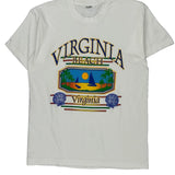 Virginia Beach Fruit Of The Loom Graphic T-Shirt - Large White Cotton